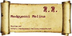 Medgyessi Melina névjegykártya